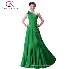 Grace Karin Womens One Shoulder Long Chiffon Vestido de dama de honra CL3467-3